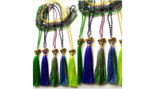tassels necklaces beads crystal elephant caps bronze 50 pieces free shipping Mix